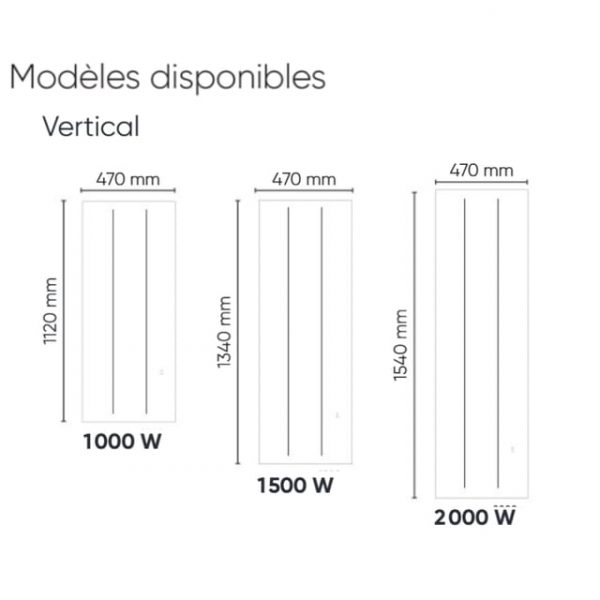 Atlantic Radiateur Oniris Vertical Blanc Carat