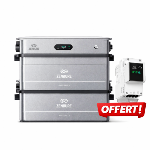 Zendure SolarFlow 2400 AC + Batterie AB3000X – Système de stockage d’énergie domestique 2,88 kWh & 2400 W